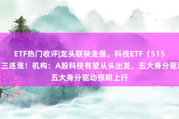 ETF热门收评|龙头联袂走强，科技ETF（515000）逆市三连涨！机构：A股科技有望从头出发，五大身分驱动预期上行