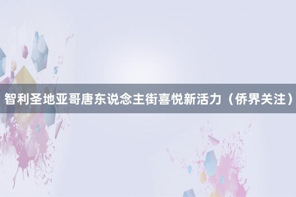 智利圣地亚哥唐东说念主街喜悦新活力（侨界关注）