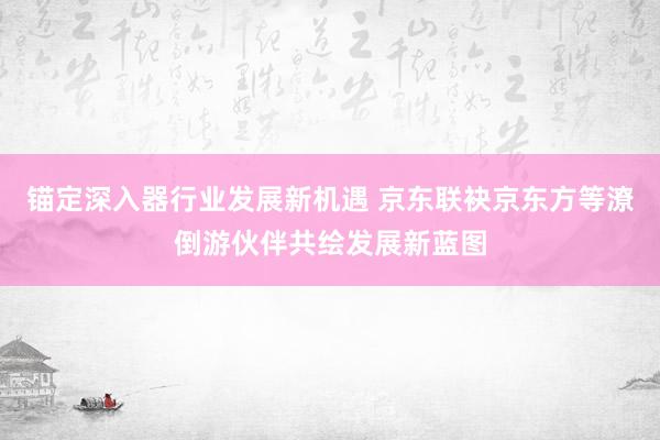 锚定深入器行业发展新机遇 京东联袂京东方等潦倒游伙伴共绘发展新蓝图