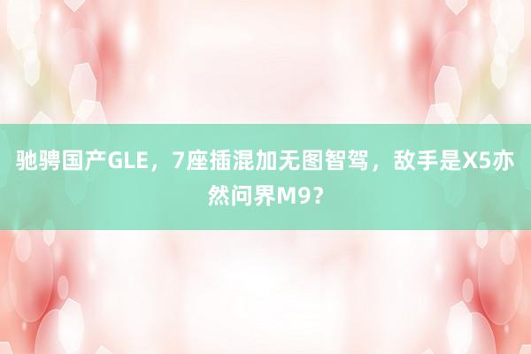 驰骋国产GLE，7座插混加无图智驾，敌手是X5亦然问界M9？