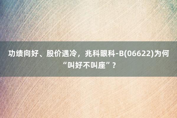 功绩向好、股价遇冷，兆科眼科-B(06622)为何“叫好不叫座”？